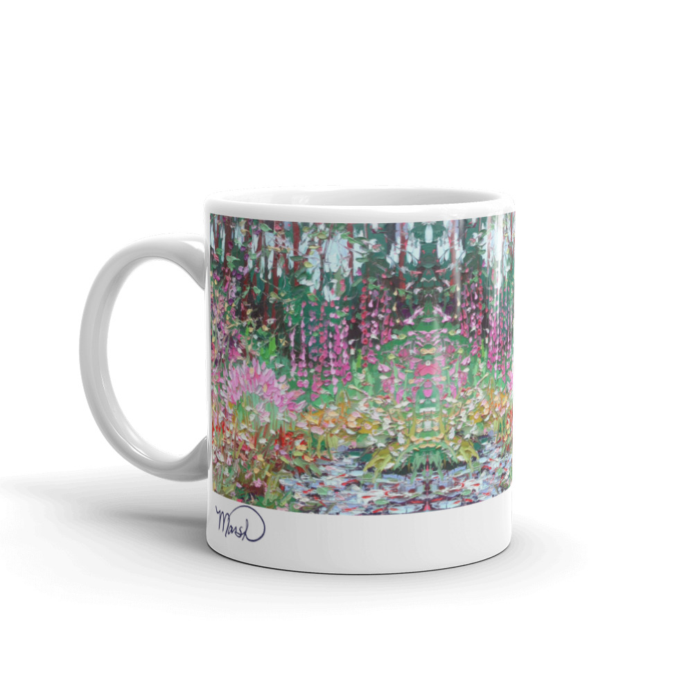 flower mug, forest, ceramic mug, coffee mug, tea mug