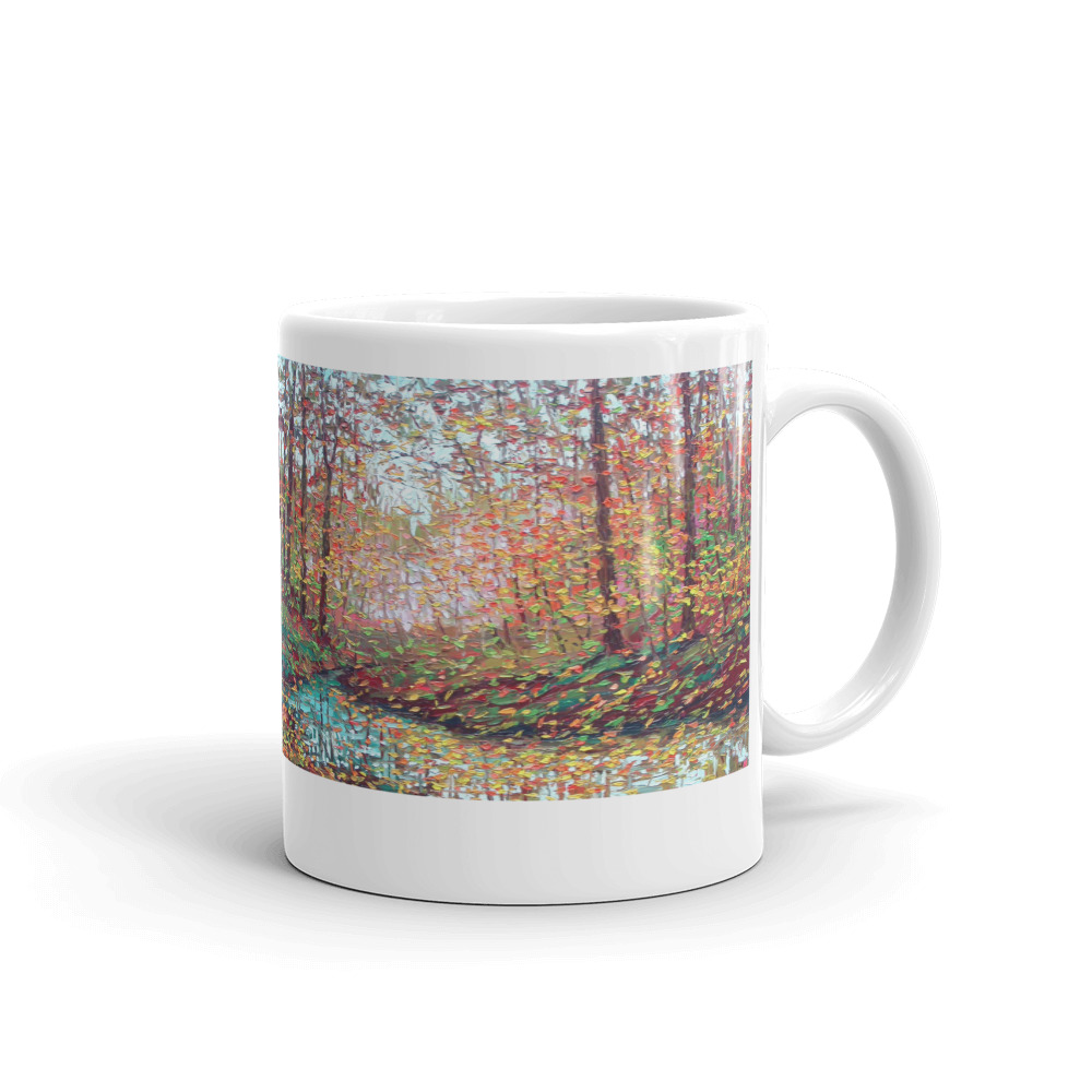 Brown County, forest mug, fall forest fantasy, ceramic mug, coffee mug, tea mug